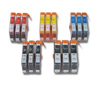 vhbw 15x cartouche d'encre compatible lot pour HP Photosmart B109e, B109f, B109g