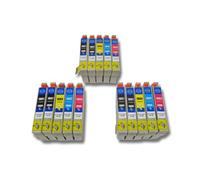 vhbw 15x cartouche pour imprimanten en lot pour Epson Expression Home XP-102, XP-202, XP-205, XP-30 comme T1801, T1802, T1803, T1804.