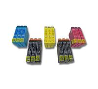 vhbw 15x Cartouches d'encre à puce pour Epson Expression Home XP-102, XP-202, XP-205, XP-215.