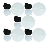 vhbw 15x filtre à charbon actif, 15x filtre à graisses, 30x filtre papier compatible avec DeLonghi F17433, F17431 friteuse - 60 filtres