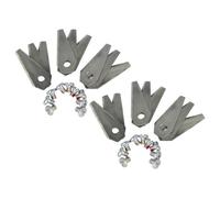 vhbw 18x Lames compatible avec Bosch Indego 1000 Connect, 1200, 1000, 1100 Connect tondeuse - Lames de rechange, argenté, acier