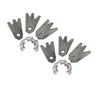 vhbw 18x Lames compatible avec Bosch Indego 350, 1300, 400, 350 Connect, 1200 Connect tondeuse - Lames de rechange, argenté, acier