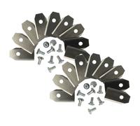 vhbw 18x Lames compatible avec Flymo EasiLife 800, 350, 500, 200 tondeuse - Lames de rechange, argenté, acier