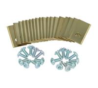vhbw 18x Lames compatible avec LawnMaster tondeuse - Lames de rechange, or/argenté, apatite de titane