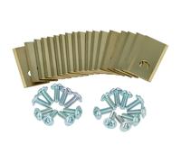 vhbw 18x Lames compatible avec Scheppach ohne Anagabe tondeuse - Lames de rechange, or / argenté, apatite de titane