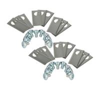 vhbw 18x Lames compatible avec Scheppach RoBoCut XL600, L500, XXL900 tondeuse - Lames de rechange, argenté, acier inoxydable