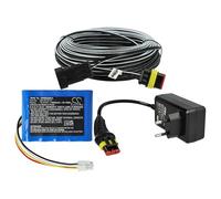 vhbw 1x Alimentation, 1x Batterie 2600 mAh, 1x Câble Basse Tension 30 m Compatible avec Gardena R45Li (2019), R50Li, R45Li Tondeuse à Gazon