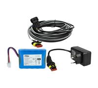 vhbw 1x Alimentation, 1x Batterie 3000 mAh, 1x Câble Basse Tension 10 m Compatible avec Flymo EasiLife Go 500, Go 200, Go 250 Tondeuse à Gazon
