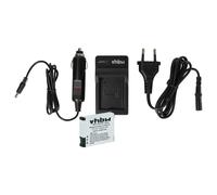 vhbw 1x batterie, 1x station de charge avec câbles secteur et voiture compatible avec GoPro Hero 2, 2 II Motorsports Edition action-cam