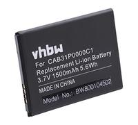 vhbw 1x Batterie Compatible avec Alcatel One Touch OT-4007O, OT-4007x, OT-4007d, OT-4007a, OT-4007 téléphone Portable (1500mAh, 3,7V, Li-ION)