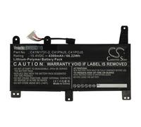 vhbw 1x Batterie Compatible avec ASUS ROG Strix G G731GU-H7154T, G731GU-EV002, G731GU-EV038T Ordinateur Portable (4300mAh, 15,4V, Li-polymère)