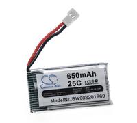 Vhbw 1x Batterie Compatible Avec Cheerson Cx-30w Drone (650mah, 3,7v, Li-Polymère) Incolore