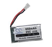 vhbw 1x Batterie Compatible avec Hubsan X4 H107L Drone (650mAh, 3,7V, Li-polymère)