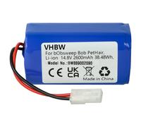 vhbw 1x Batterie remplacement pour bObsweep E14040401505a pour aspirateur (2600mAh, 14,8V, Li-ion, sans boîtier)
