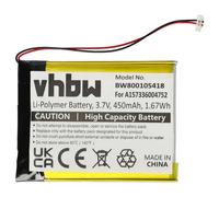 vhbw 1x Batterie Remplacement pour Samsung A157336004752 pour Lecteur de Musique MP3 (450mAh, 3,7V, Li-polymère)