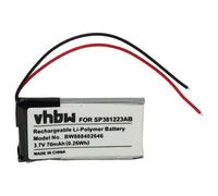 vhbw Batterie Remplacement pour Samsung SP381223AB pour Lunettes 3D, VR (70mAh, 3,7V, Li-polymère)