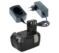 vhbw 1x Chargeur, 1x Batterie 2 Ah Compatible avec Hitachi WR 14DL2, WR 14DM, WR 14DMB, WR 14DH, WR 14DL, WH 14DSL, WR 14DMK Outils électriques