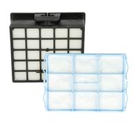 vhbw 1x filtre d'évacuation HEPA, 1x filtre protection moteur compatible avec Bosch/Siemens VZ01 aspirateur