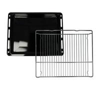 vhbw 1x plaque de four, 1x grille (kit de 2 pièces) compatible avec Neff B47CR23N0/30, B47CR23N0/24, B47CR22N0/23 four - 45,5 x 37,5 x 4 cm