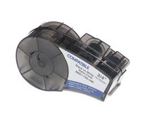 vhbw 1x Ruban compatible avec Brady BMP21-LAB, IDPAL, M210, LABPAL, BMP21 Plus imprimante d'étiquettes 19,05mm Noir sur Blanc, nylon