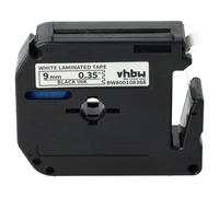 vhbw 1x Ruban compatible avec Brother P-Touch 70HK, 70BM, 70SP, 70BMH, 70HOL, 70BBVP, 70HOT imprimante d'étiquettes 9mm Noir sur Blanc