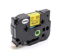 vhbw 1x Ruban compatible avec Brother PT 1000F, 1300, 1000BTS imprimante d'étiquettes 8m x 18mm Noir sur Jaune, extraforte, laminée