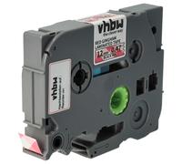 vhbw 1x Ruban compatible avec Brother PT 1800+, 1800ECC, 1810, 1830SC, 1830VP, 1830 imprimante d'étiquettes 12mm Noir sur Rouge à carreaux