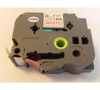 vhbw 1x Ruban compatible avec Brother PT 2400 E, 2450, 2400, 2420 PC, 2430 PC, 2450 CC, 2450 DX imprimante d'étiquettes 24mm Rouge sur Blanc