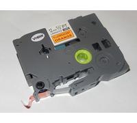 vhbw 1x Ruban compatible avec Brother PT 2700, 2700VP, 2710, 2730, 2730VP, 300B imprimante d'étiquettes 12mm Noir sur Orange fluo