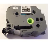 vhbw 1x Ruban compatible avec Brother PT 550, 9200, 550A, 3600, 9200PC, 9200DX, 9500, 9500pc imprimante d'étiquettes 36mm Blanc sur Noir