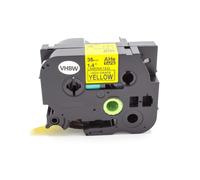 vhbw 1x Ruban compatible avec Brother PT 9500 PC, 9700 PC, 9800 PCN, PT9800PCN, PT9700PC imprimante d'étiquettes 36mm Noir sur Jaune