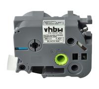 vhbw 1x Ruban compatible avec Brother PT 9700PC, 9800PCN, D800W, E800W imprimante d'étiquettes 36mm Noir sur Argent mat, extraforte
