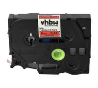 vhbw 1x Ruban compatible avec Brother PT D200BW, D200BWV, D210, D200VP imprimante d'étiquettes 8m x 6mm Noir sur Rouge, flexible, laminée