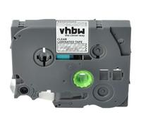 vhbw 1x Ruban compatible avec Brother PT D210, D200SN, D201, D201CS, D202, D200SA, D200VP imprimante d'étiquettes 12mm Blanc sur Transparent