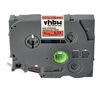 vhbw 1x Ruban compatible avec Brother PT D600, D600VP, D450, D450VP, D800W imprimante d'étiquettes 8m x 6mm Noir sur Rouge, extraforte