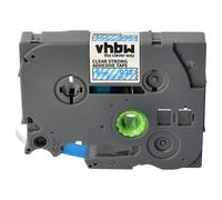 vhbw 1x Ruban compatible avec Brother PT D600, D600VP, D450VP, D800W, E105, E100, E100VP imprimante d'étiquettes 6mm Bleu sur Transparent