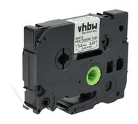 vhbw 1x Ruban compatible avec Brother PT E550W, E550WVP imprimante d'étiquettes 1,5m x 5,8mm Noir sur Blanc, cassette de gaine thermorétractable