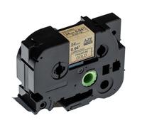 vhbw 1x Ruban compatible avec Brother PT H 500 Li, P 700, E 500 VP, H 500, PT-2400 imprimante d'étiquettes 24mm Noir sur Or premium
