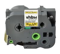 vhbw 1x Ruban compatible avec Brother PT P900W, P950NW, P950W imprimante d'étiquettes 8m x 36mm Noir sur Jaune, extraforte, laminée