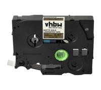 vhbw 1x Ruban compatible avec Brother PT PT-1010R1, PT-1080, PT-1010NB, PT-1005FB, PT-1010 imprimante d'étiquettes 12mm Noir sur Or mat