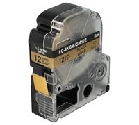vhbw 1x Ruban compatible avec Epson LabelWorks LW-1000P, LW-600P, LW-500, LW-400, LW-300 imprimante d'étiquettes 8m x 12mm Noir sur Or