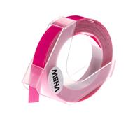 vhbw 1x Ruban de marquage 3D compatible avec Dymo Mini, Maxi 1755, Label Buddy 20008 imprimante d'étiquettes 3m x 9mm Blanc sur Rose fluo