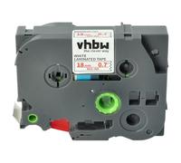 vhbw 1x Ruban remplacement pour Brother TZ-242, TZE-242L pour imprimante d'étiquettes 8m x 18mm Rouge sur Blanc