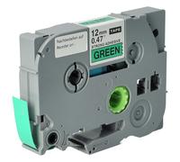 vhbw 1x Ruban remplacement pour Brother TZE-S731 pour imprimante d'étiquettes 8m x 12mm Noir sur Vert, extraforte, laminée