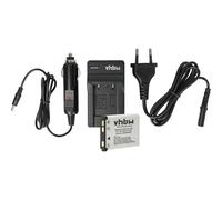 vhbw 1x Station de Charge, 1x Adaptateur Allume-Cigare, 1x Batterie, 1x câble d'alimentation Compatible avec Agfa Optima 105, 104, 100, 103, 102, 1
