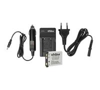 vhbw 1x Station de Charge, 1x Adaptateur Allume-Cigare, 1x Batterie, 1x câble d'alimentation Compatible avec Rollei Flexline 200, 100 in Touch, 140