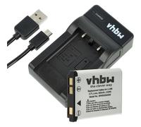 vhbw 1x station de charge, 1x câble d'alimentation, 1x batterie compatible avec Fujifilm FinePix XP15, T550, T360, T410, XP10, XP20, XP11