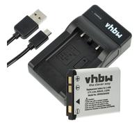 vhbw 1x station de charge, 1x câble d'alimentation, 1x batterie compatible avec Kodak EasyShare M215, M23, M522, M22, M52, M200, M530, M531