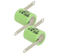 vhbw 2 NiMH Pile Bouton de Remplacement pour Type 1/3AA 300mAh