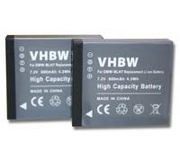 vhbw 2 x batterie Set mit Infochip convient à appareil photo Panasonic Lumix DC-GX880 remplace DMW-BLH7, DMW-BLH7E, DMW-BLH7PP (600mAh, 7.2V, Li-Ion)